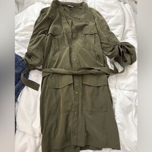 Express olive/green dress